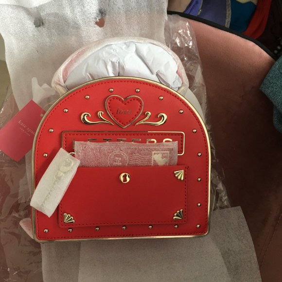 kate spade red yours truly mailbox purse crossbody bag RARE nwt - Picture 10 of 14